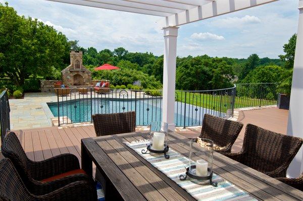 Outdoor living at it's finest.  Poolside!