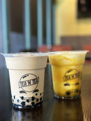 Vietnamese Coffee Snow Bubble and Mango Yogurt Frost