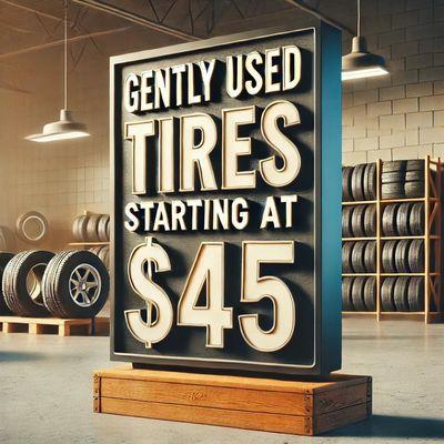 Gently used tires starting at $45