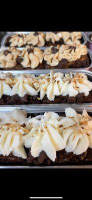 Toasted coconut brownies & peanut butter brownies