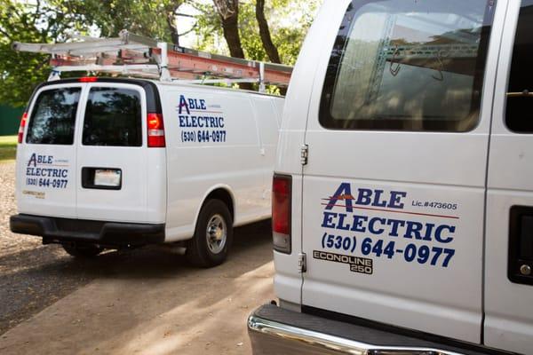 Our fleet ready for El Dorado County roads.