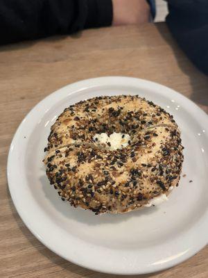 Bagel with cream cheese