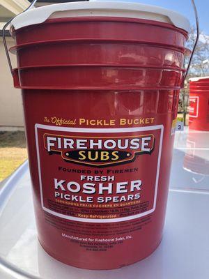 Pickle buckets for only $3 each. They do come with a snap on lid. Great deal, for a great cause.