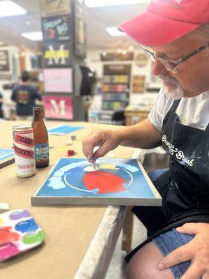 Beach ball in progress