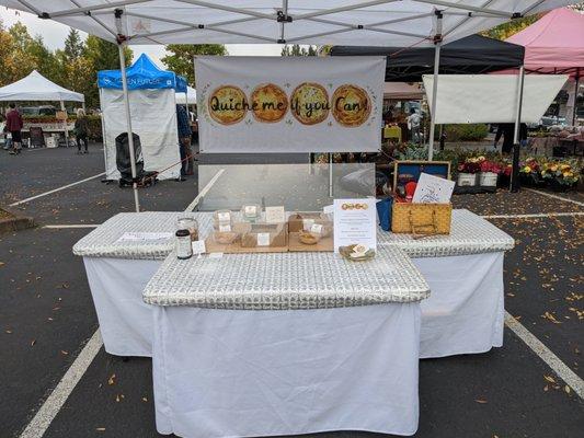 Quiche me outside at one of many  farmer's markets in Portland!