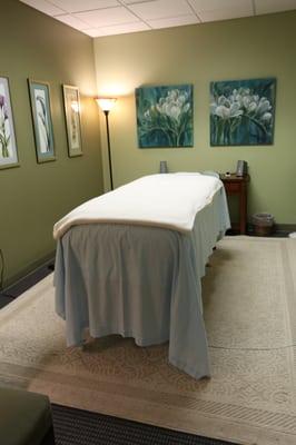 Massage room with all the fixings!  Table heater, music, wonderful lighting, and of course- a fantastic massage therapist!