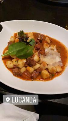 Gnocci with short rib in ragu sauce