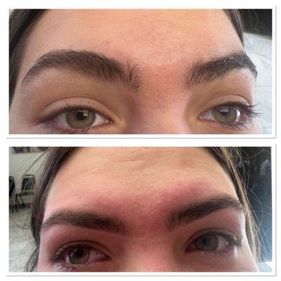 Brows groomed by perfect threading