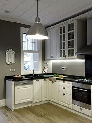 We install and/or repair all kinds of kitchen lighting including this beautiful pendant light.