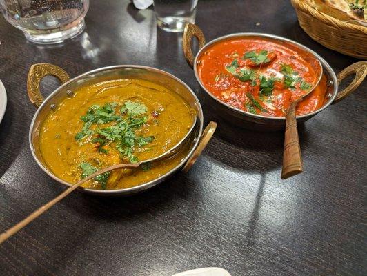 Chicken Tika Masala and Shrimp Curry!