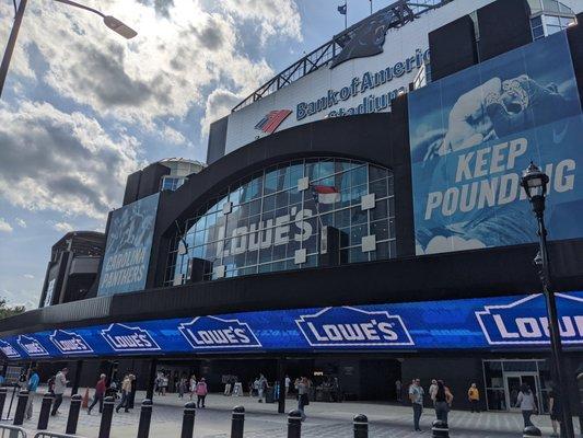 The Lowe's entrance to Bank of America Stadium