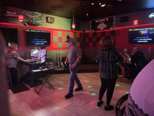 Dance floor and karaoke