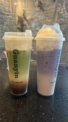 Brown Sugar Matcha Coffee Ube milk tea float