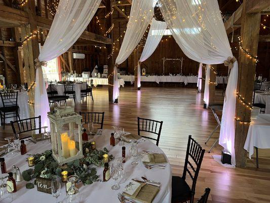 Sheer Translucent drapes adorn the Venue Space