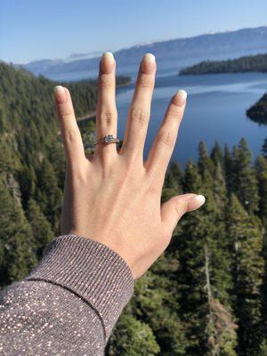 Rose gold engagement ring