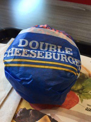 Deceiving double cheeseburger wrap with only a single cheeseburger inside.