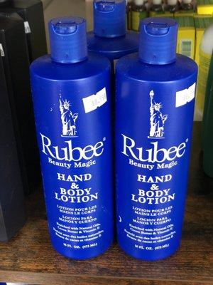 Rubee is a Hand and Body lotion. It smell very good and keep your skin moisturize.