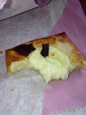 The remnants of a cheesecake Danish