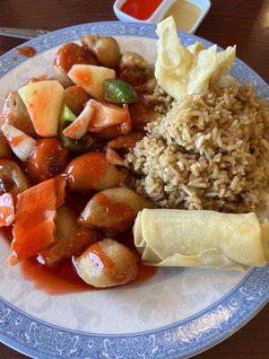 Sweet Sweet and Sour Pork Combo