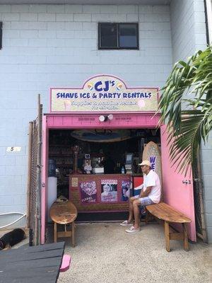 Front of CJ's shave ice and party rentals *4/1/22