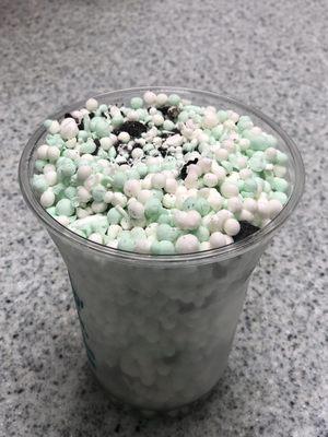 Chocolate mint Dipping Dots