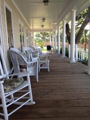 The sweet porch at Aunt Martha's. This picture was taken from the porch swing. A wonderful place to drink the best coffee ever.