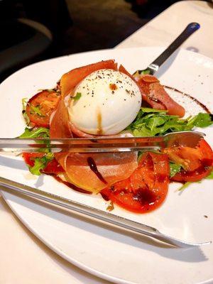 burrata from Valentine's Day menu