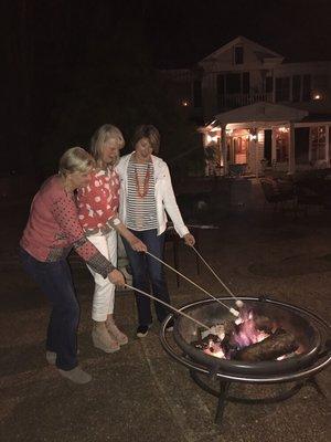 Complementary s'mores by our fire pit!