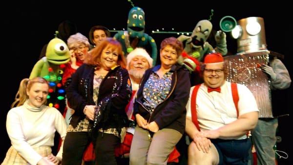 With the cast of Santa Claus conquers the Martians