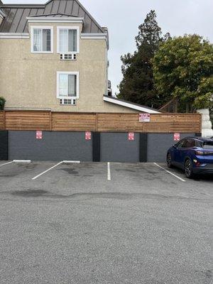 4 Parking spots connected to entrance (1802 El Camino Real)