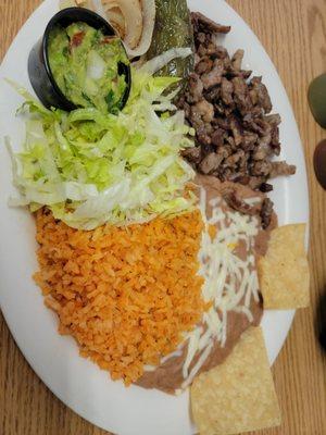 Carne asada plate