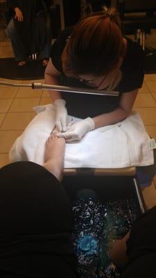 Pedicure on point. Ask for Awilda