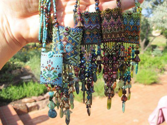 Locally beaded necklaces