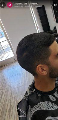 Men's haircut with perfect taper