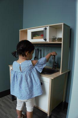 Play kitchen in kids play corner