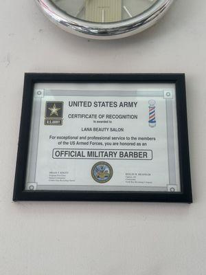 It still is an Official Military Barber