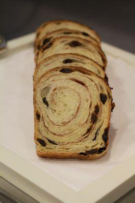 Homemade cinnamon raisin bread