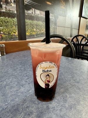 Strawberry boba Tea