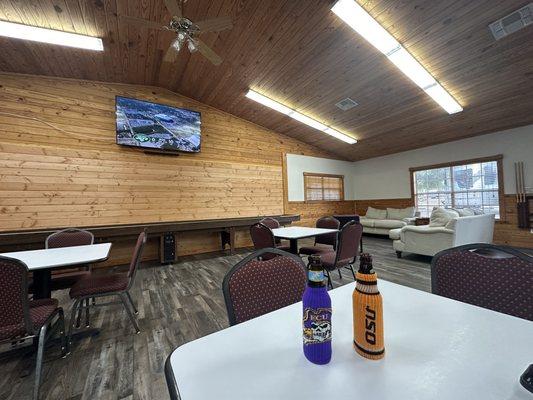 Inside recreation room