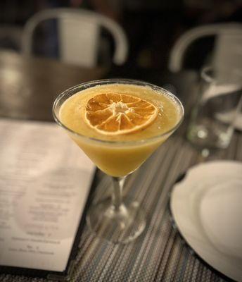 Spicy Carioca Night- gold cachaça seleta, passion fruit, lime, & homemade spice