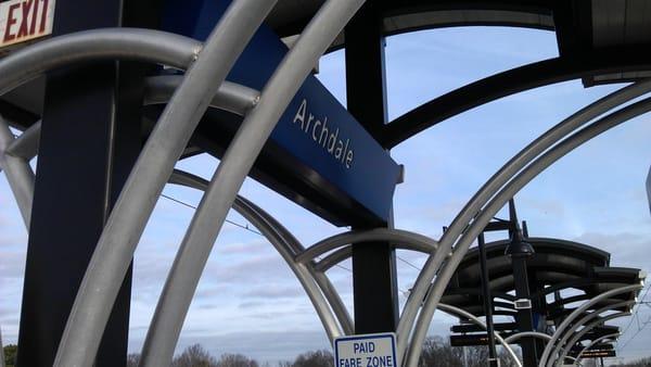 Archdale sign on the platform