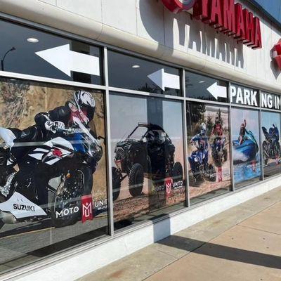 MOTO UNITED Perforated Window Wrap Graphics