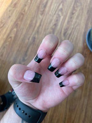 Full set black French tip