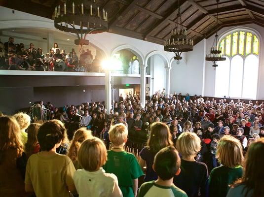 The annual holiday program in the new middle school building