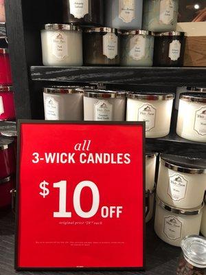 Candles on sale!