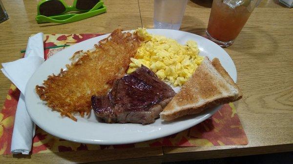 Steak and eggs