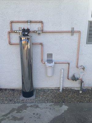 Deep wave whole house water filtration. Self regeneration. No drain line needed.