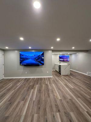 NK Construction and Design team did
 basement full remodeling , 700sq ft, all new instalation , electric, plumbing, added bathroom