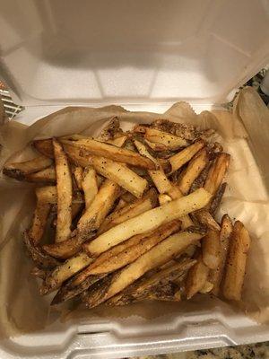 side order of fries and the lemon pepper wings! wings were DELICIOUS! so were the fries and it was a pretty big side for the price!