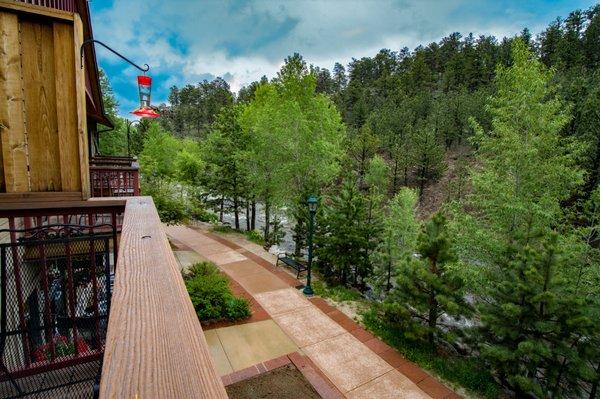 Overlooking the beautiful Estes Park Riverwalk